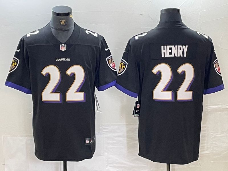 Men Baltimore Ravens #22 Henry Black 2024 Nike Vapor Untouchable Limited NFL Jersey style 1->baltimore ravens->NFL Jersey